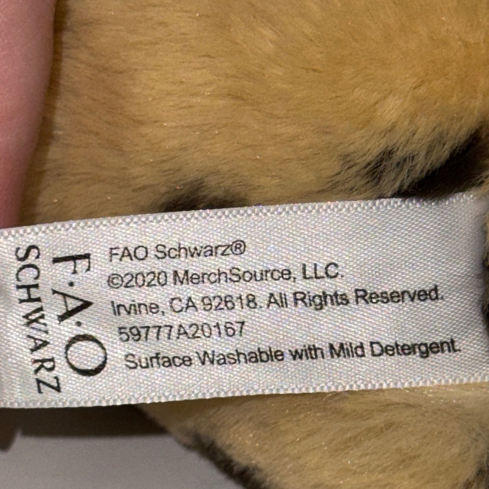 FAO Schwarz Cheetah Spotted Leopard Plush 14" Soft Stuffed Animal EUC Safari Toy - Picture 8 of 8